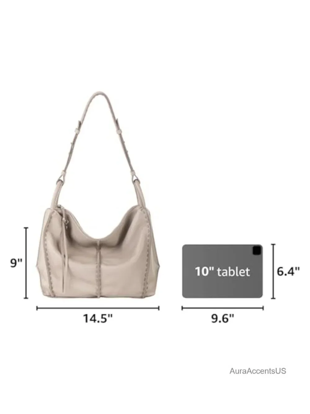 The Sak Los Feliz Hobo - Large Leather Women's Handbag with Zipper Pocket,